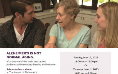 Understanding Alzheimer’s and Dementia May 16 and June 1
